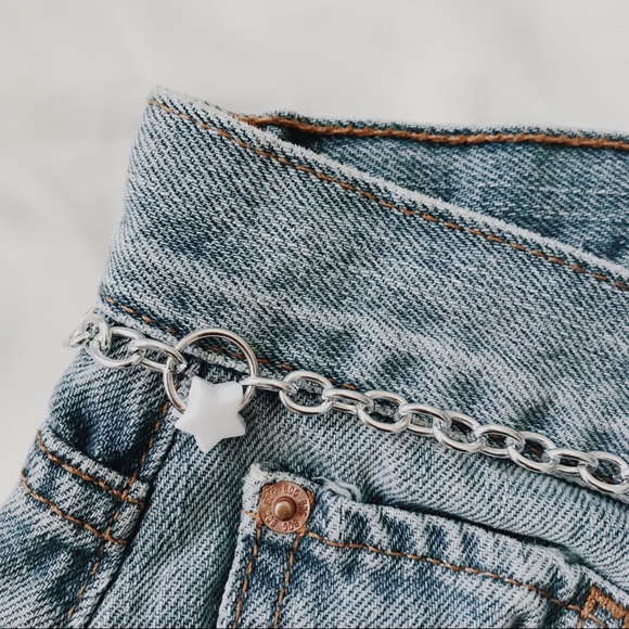 ☆ WHITE STAR CHAIN BELT ☆ - Picture 3 of 5